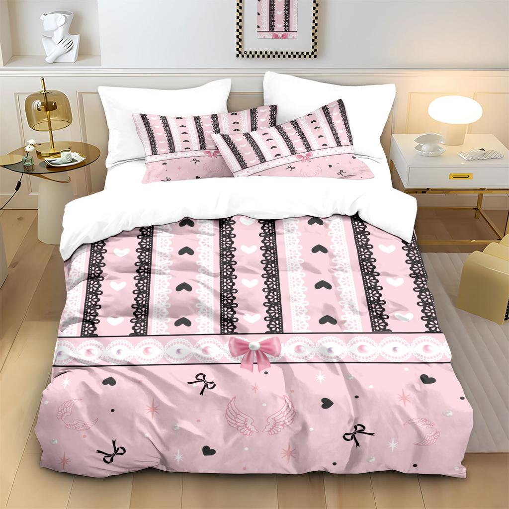 Bedding Three-Piece Wing 3D Printing Pillowcase Quilt Cover Creative Home Textile Spot