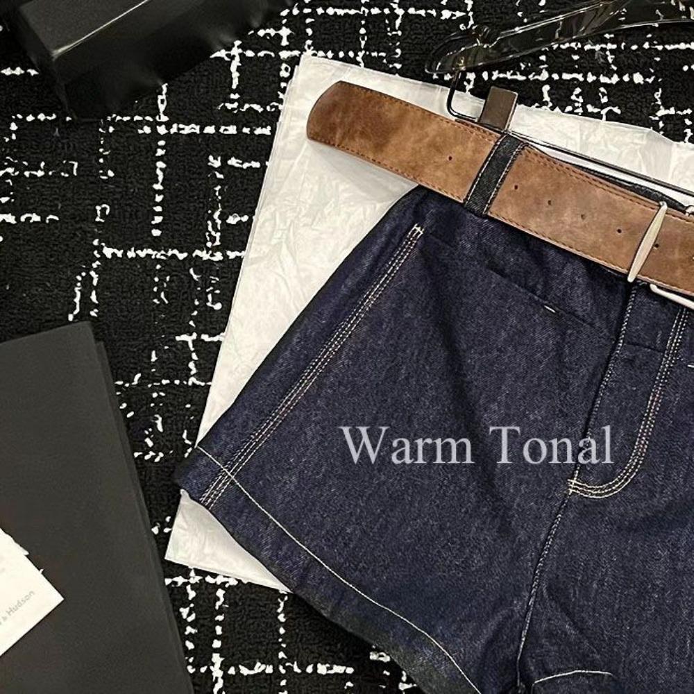 Czysto Białe Nowy Styl Projektant Niszowy Retro Słodkie i Cool Wszechstronne Szorty Jeansowe dla Kobiet