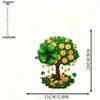 1pc 2D Acrylic Lucky Clover with Money Tree Decoration | Suitable for Bathroom, Bedroom, and Outdoor Spaces, Wall Hanging Decoration 