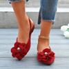 Fashion 2025 Summer Closed Toe Women's Sandals Fashion Floral New Daily Light Comfortable Plus Size Best Seller Flat Sandals Zapatos