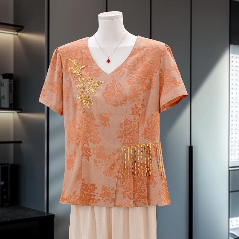 Elegant Embroidered Short Sleeve Mother's Wear - Summer 2026 Collection