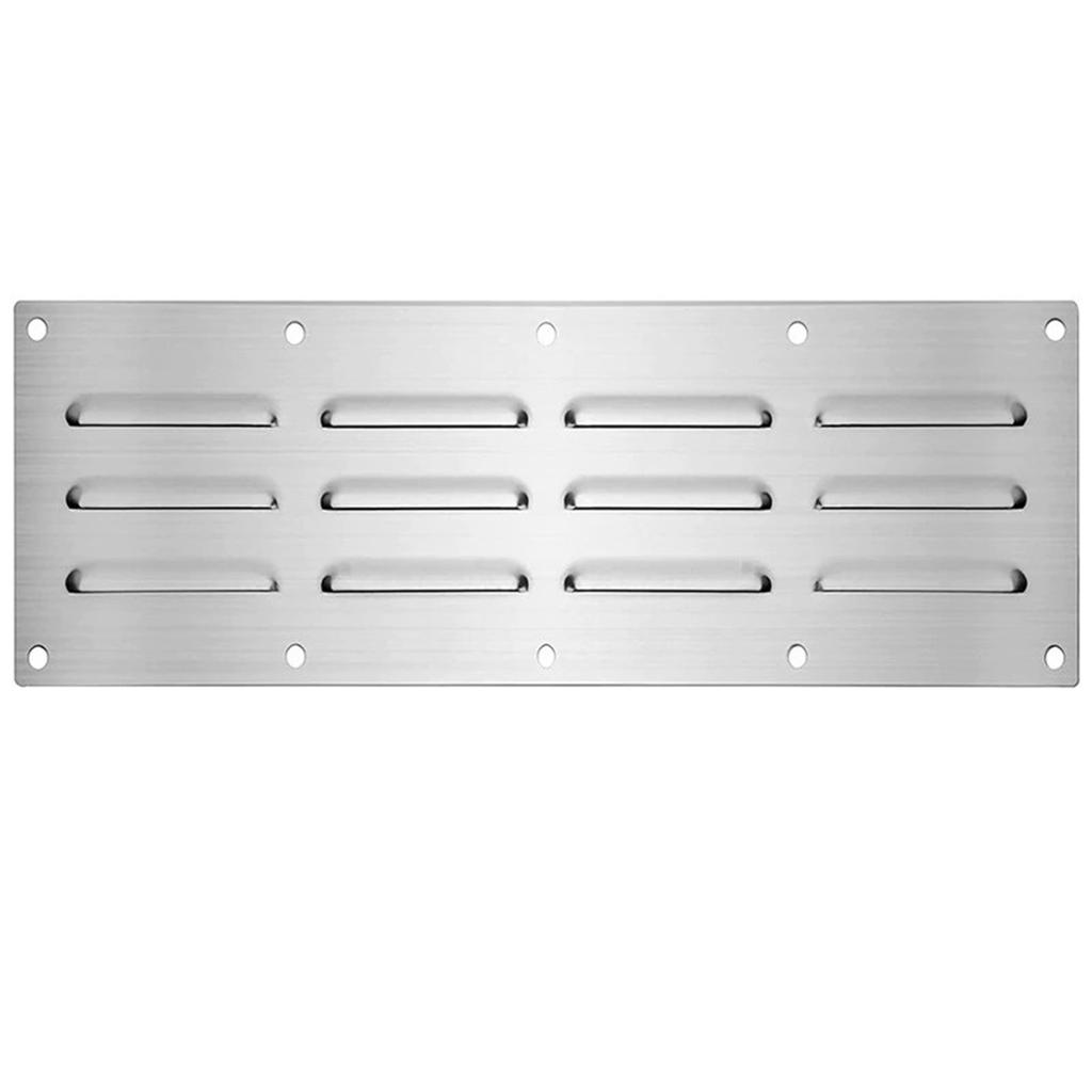 2 Pack Stainless Steel Venting Panel for Grill Accessory Stainless Steel Vent Cover Grill Vent for Masonry Fire Pits Outdoor Kitchen Vent, 15x 4-1/2IN
