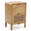 Bedside Table - VERSA - Skopje - 2 Drawers - Wood - Brown