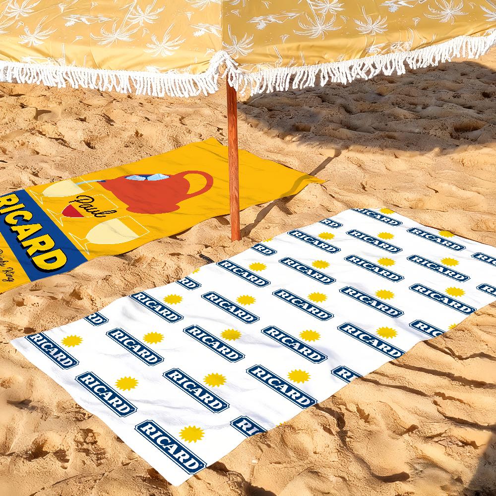 Fashion Towel Soft Pool Gift For Travel Gym Shower Camping Quick Dry Sports R-RicardS Logo Large Beach Towels