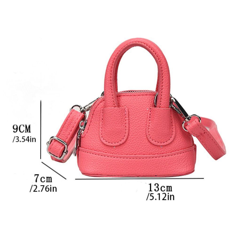 PU Leather Mini Crossbody Bag Korean Style Shell Bag Fashion Shoulder Bag  Girls