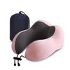 [Physiotherapist-Supervised] Neck Pillow, Portable Pillow for Airplanes, Drives, Travel, Convenient Travel Item (Pink)