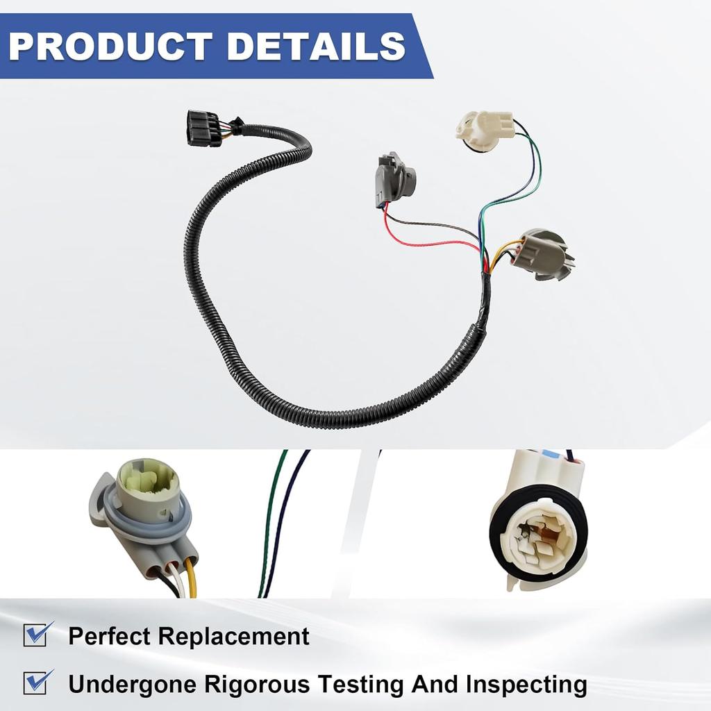 Tail Light Socket Wiring Harness Rear Right for 2005 2006 Chevrolet Silverado Suburban GMC Sierra Yukon Cadillac Escalade OE 16532724