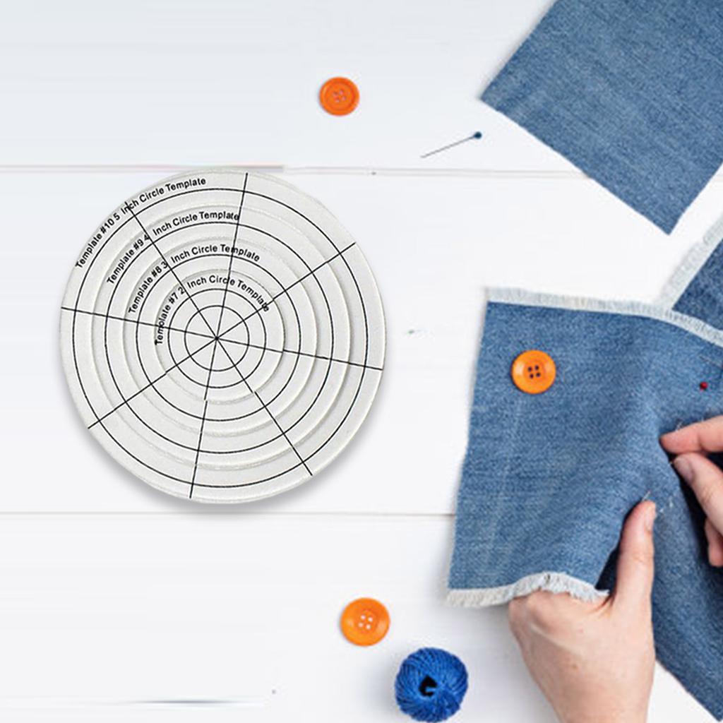 10 Pcs Quilting Template Ruler Multifunctional Regular Plate Template Acrylic Clear Patchwork Ruler for Sewing Quilting