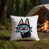 Ushka PPsychocuties Polyester Bedruckte Kissenhülle Quadratisch 30 35 40 45 50 55 cm Weich für Sofa Bett Auto Heimdekor