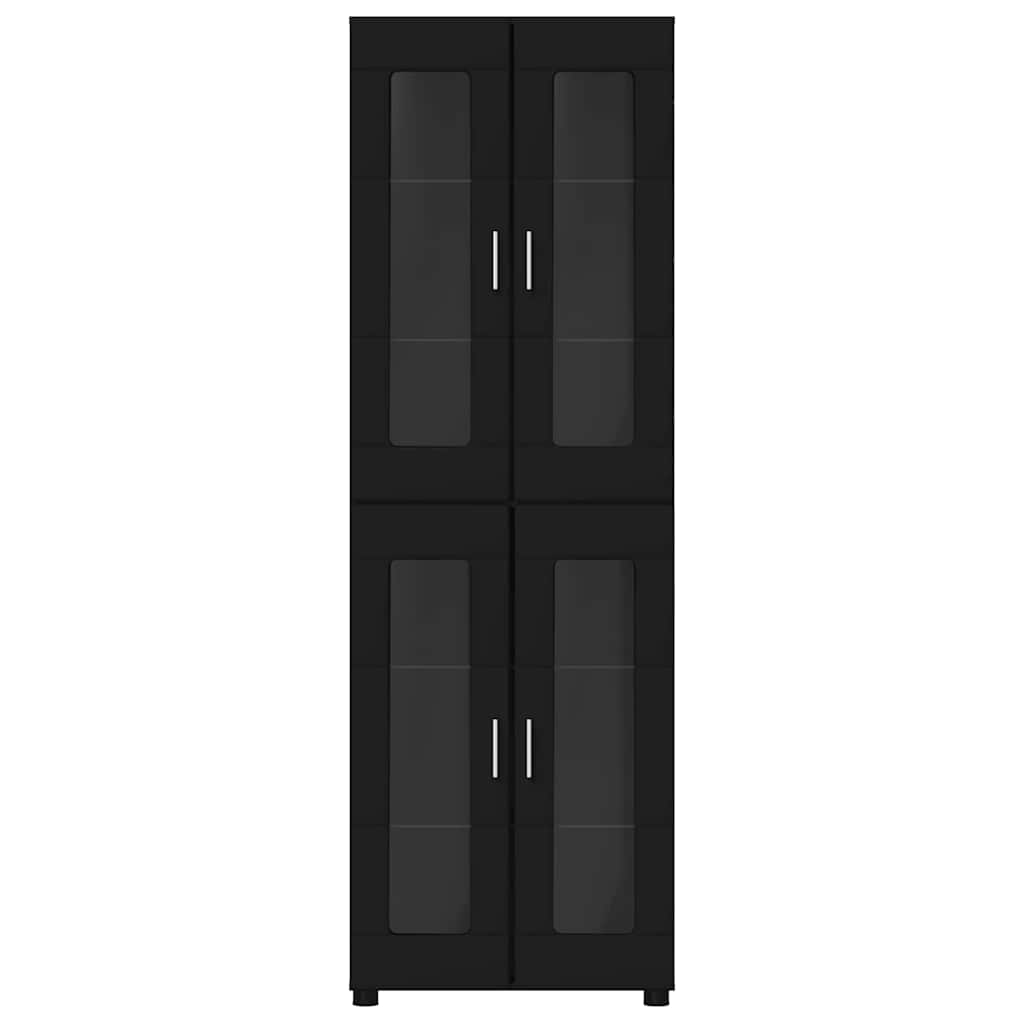 FLORIN Highboard with Doors Black 60 x 35 x 182 cm Particleboard