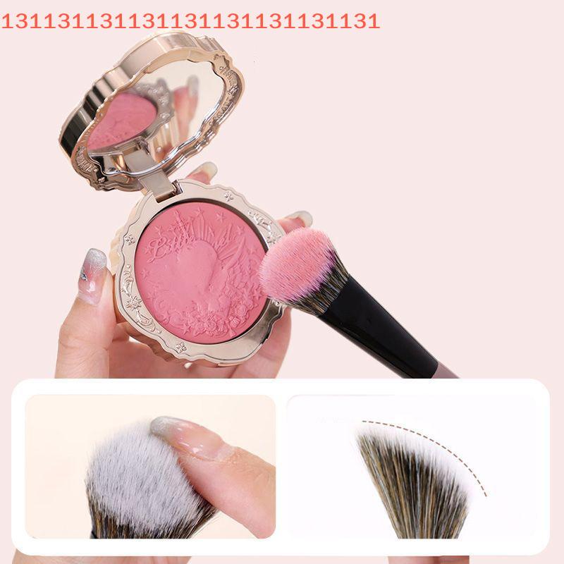 Face Contour Makeup Cosmetic Tool For Women Girls Beginners Soft Bristles Blush Brush For Cheeks Portable Powder Blush