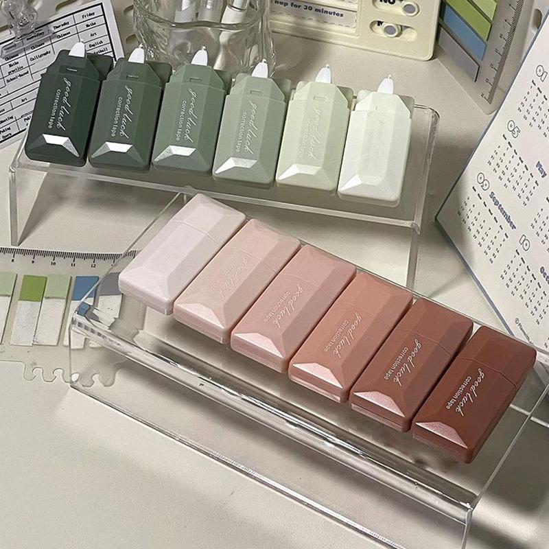 6ks/sada Gradient Color Series Correction Tape Ins Korean Creative Gradient Jednobarevná korekční páska Školní papíry