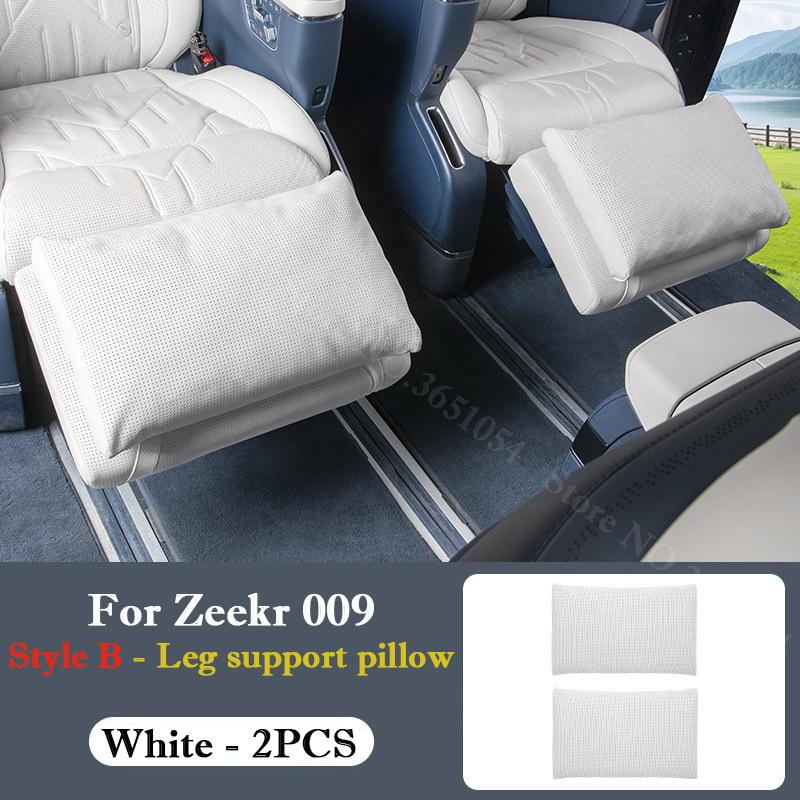 For Zeekr 009 Leather Neck Pillow Leg Rest Support Pillows Memory Foam Lumbar Support Cushion Headrest Car Interior Accessories