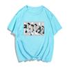 Short-sleeved men's summer tide brand joint cartoon animation peripheral pure cotton loose trend T-shirt 0207
