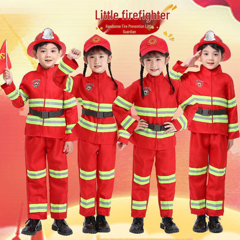 Children's Small Firefighter Role-Playing Costume Set