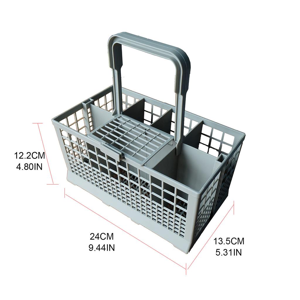 Dishwasher Cutlery Basket Universal Basket (9.5" X 5.4"x 4.8") Universal Basket with Handle Replacement Rack Holder