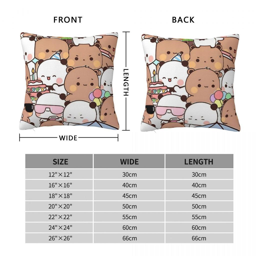 Bubu Dudu Cute Cartoon Bear Character Pillow Cover Kawaii Panda Cushion Cover Pillow Case Pillowcases For Sofa Home Decorative