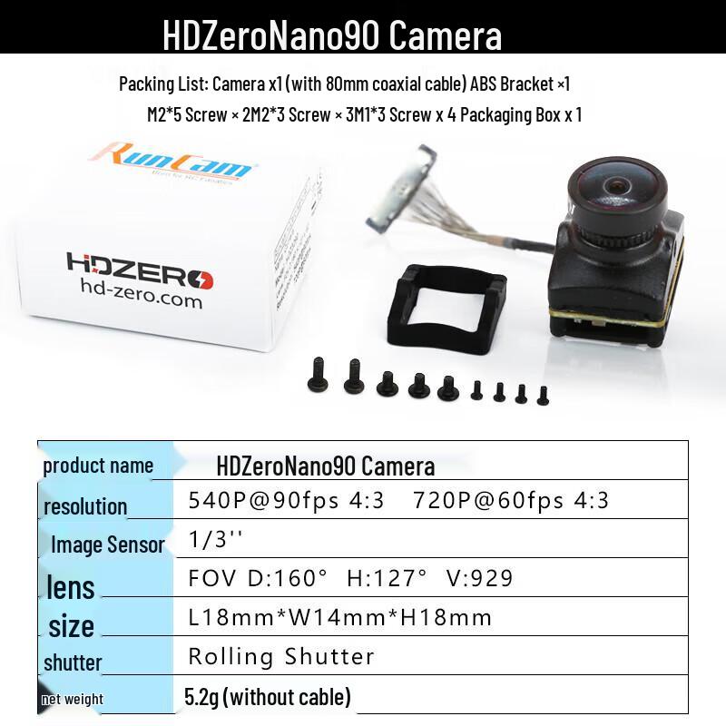 HDZero Race Nano 90 V2 FPV Digital Camera
