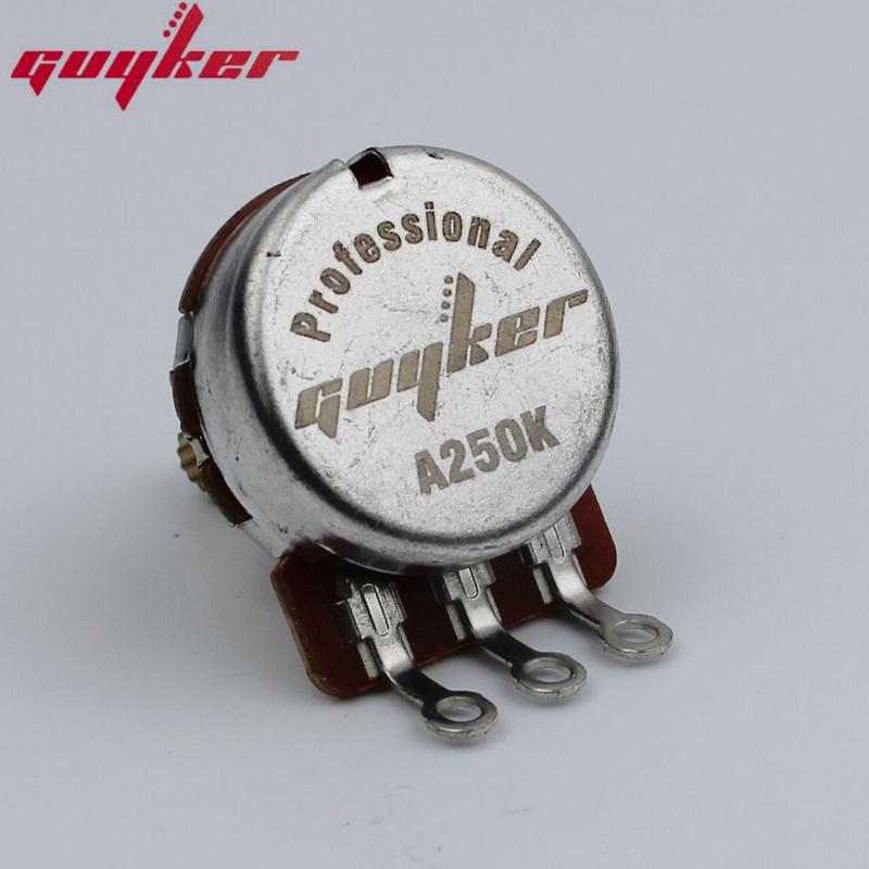 1 Piece Guyker A250K Brass Split Shaft Potentiometer For Electric Guitar Bass