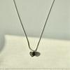 SUZURAN stoned heart neckalce_labradorite Labradorite heart stone necklace