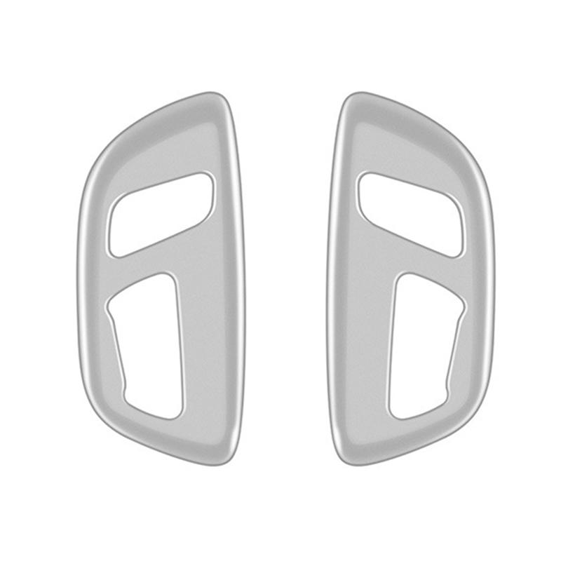 Car Matt Silver Electric Seat Button Panel Frame Interior Trim Accessories for Toyota Alphard/Vellfire 40 Series +