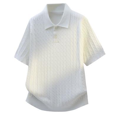 Short Sleeve Sweater Lapel Polo T-Shirt