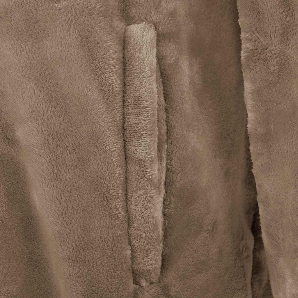 Camel Colored Flannel Blanket Hoodie S