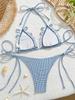 2026 Europäischer Karomuster Dreieck-Bikini - Sexy & Stilvolle Urlaubs-Bademode für Damen