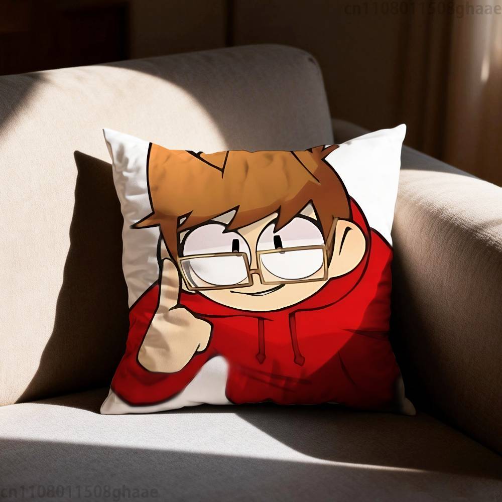 

Anime Eddsworld Tord Pillow Case Sofa Living Room Bedroom Headboard Backrest Cushion Square Cushion Nap Time 12x12Inch