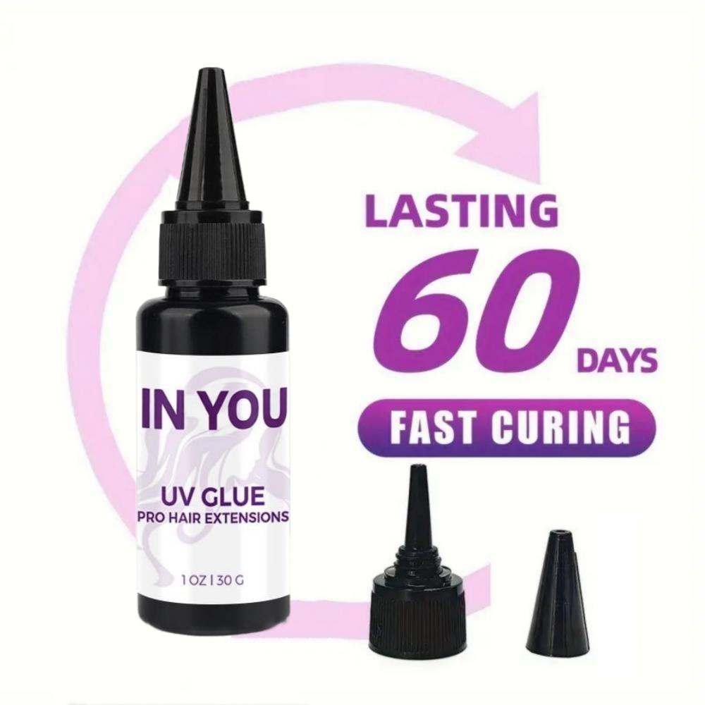 Tangle-Free UV Hair Extension Kit: 2X Faster Remover + 30g Glue & Spares for Invisible Extensions – Salon & Home Use