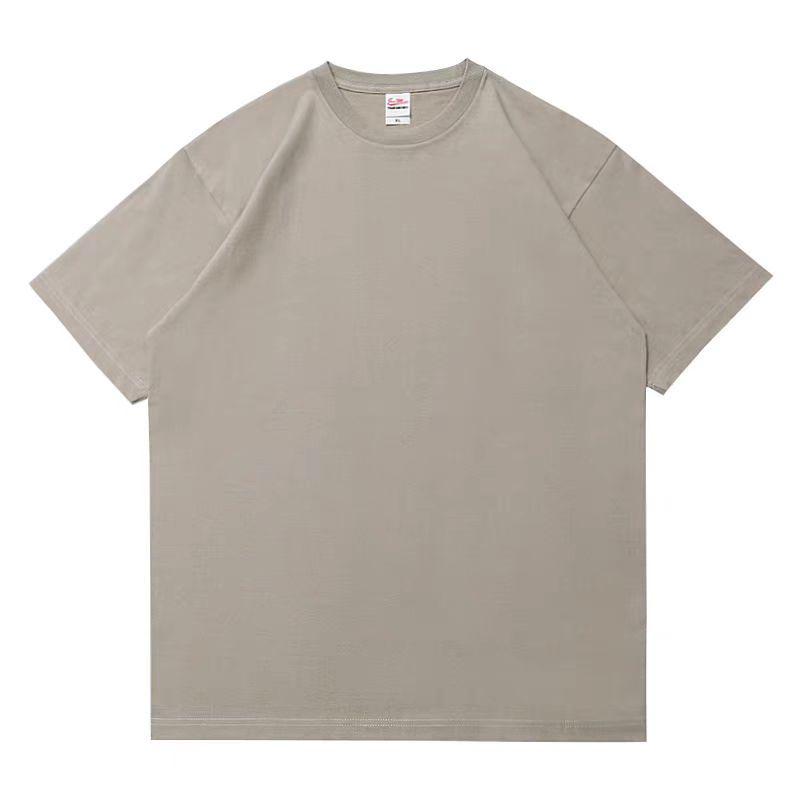 500g Combed Cotton Unisex Solid Color Short Sleeve T-Shirt