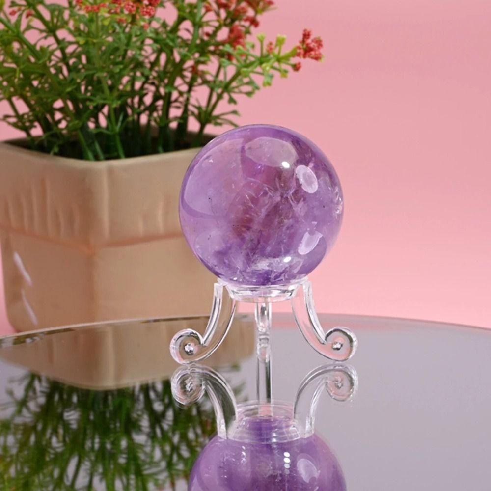 Transparent Crystal Ball Base Triangular Structure Sphere Display Holder  Home