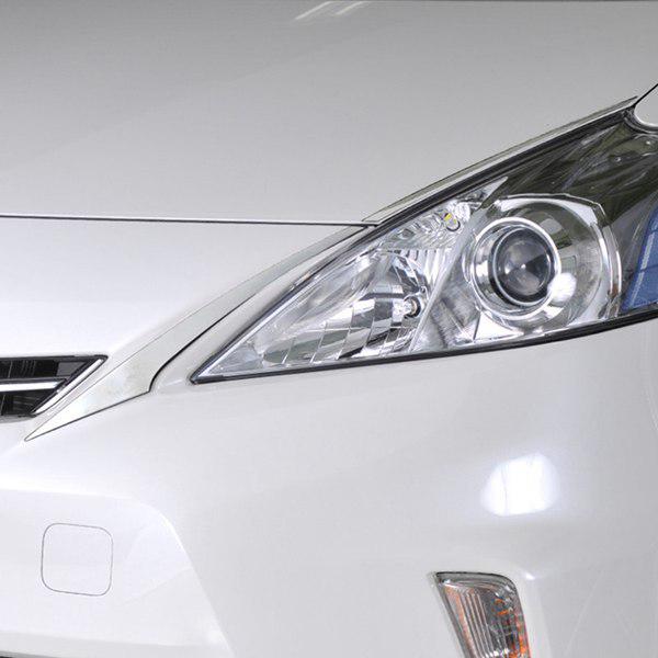 

Set of 4 Stainless Steel Headlight Eyebrow Trims for Toyota Prius 40 Series Other