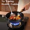 Non-rusting, Uncoated Cooking Wok, Deep Nitrided Household Cooking Wok, Gas-specific Cooking Wok, Flat Large Frying Pan