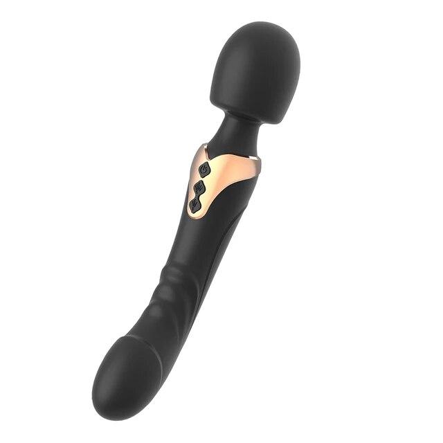 Kraftig Dildoer Vibrator Dobbel motor silikon stor størrelse Wand G-Spot Massasjer Sexleketøy For Par Klitoris Stimulator for Voksne
