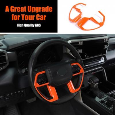 ABS Orange Steering Wheel Button Trim Cover for Toyota Tundra/Sequoia +