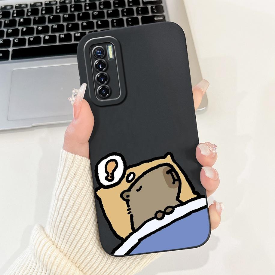 For Tecno Camon 17 Case CG6 CG6j Soft Silicone Cover Fashion Painted Shockproof Bumper For Tecno Camon 17 Pro 17P Camon17 Fundas