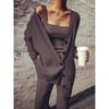 Women's Knitted Three-Piece Set - Cardigan, Vest, and Pants for Spring and Autumn 2022, European and American Style