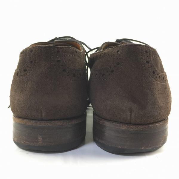 80s-90s Vintage Windsor Goodyear Welted Suede Wingtip Business Shoes Brown size 9.5 27.5(USED)