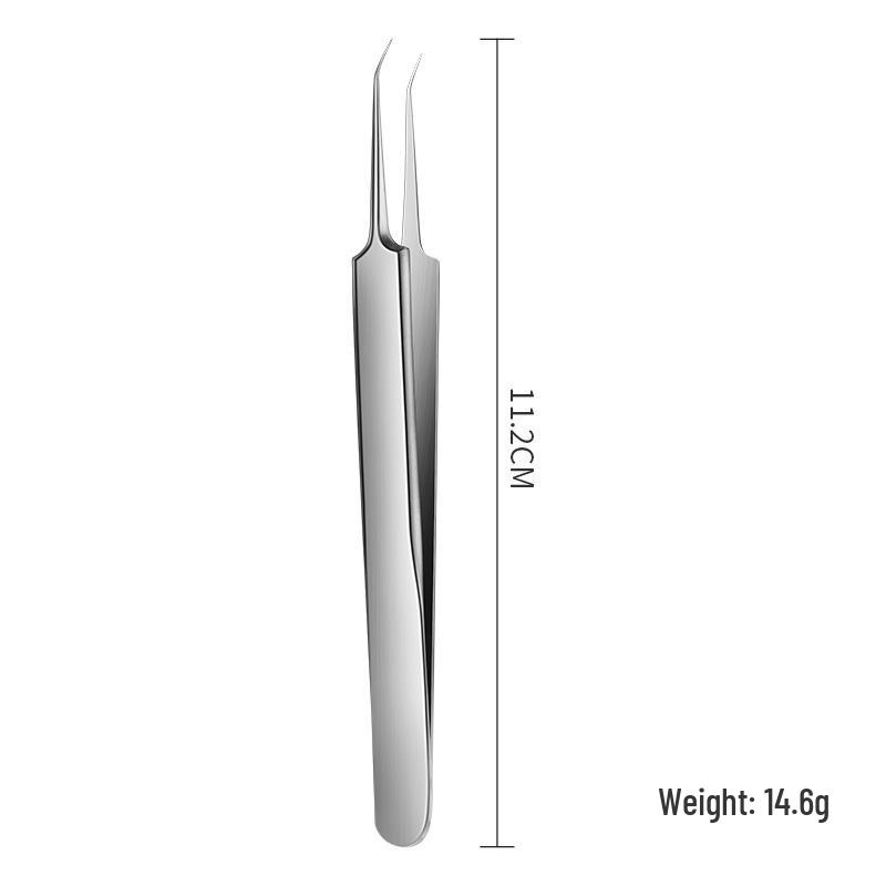 Stainless Steel Pimple and Blackhead Removal Tweezers with Needle