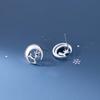 2025 Trendy Moon & Reindeer Christmas Stud Earrings: Cute, Fresh Style