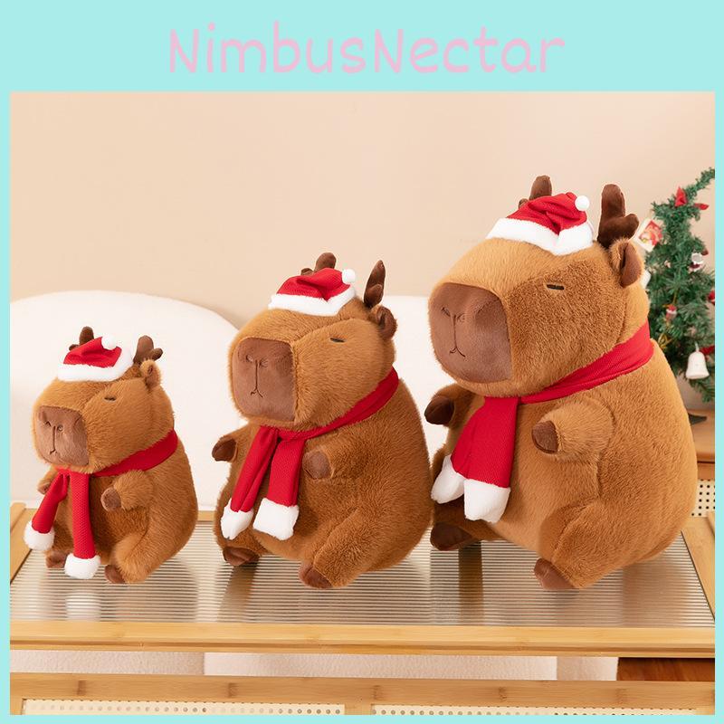 Adorable Brown Capybara Plush Toy Soft Cuddly Cushion For Christmas Decor 30cm To 50cm