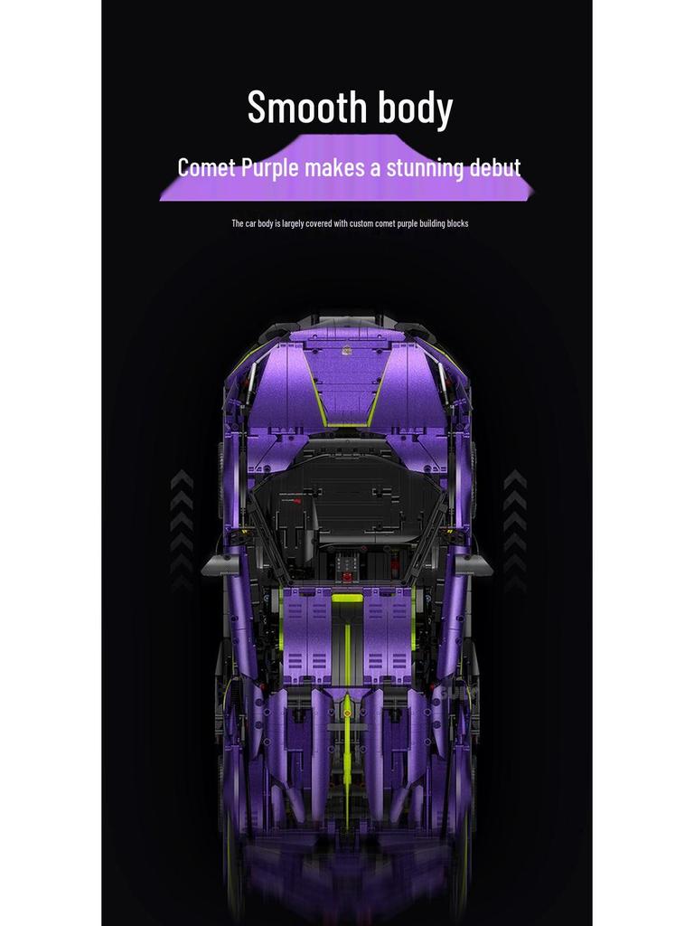 Guli 10635 Supercar Series 1:8 Remote Control Lambo Lightning Building Block Model