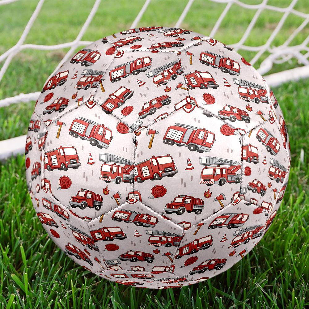 Fire Truck Theme Size 5 Soccer Ball, Suitable for Both Indoor and Outdoor Matches, a Gift Suitable for Everyone.