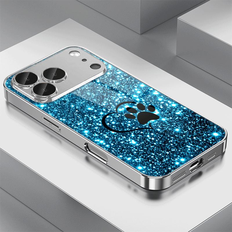 Electroplated Glass Phone Case Suitable for Iphone 17 16 15 14 13 12 11pm Pro Plus and Other Phone Models.
