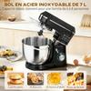 Stand Mixer, 1400 W, 7 L Dough Mixer, 6+P Speeds, Dough Hook, Black
