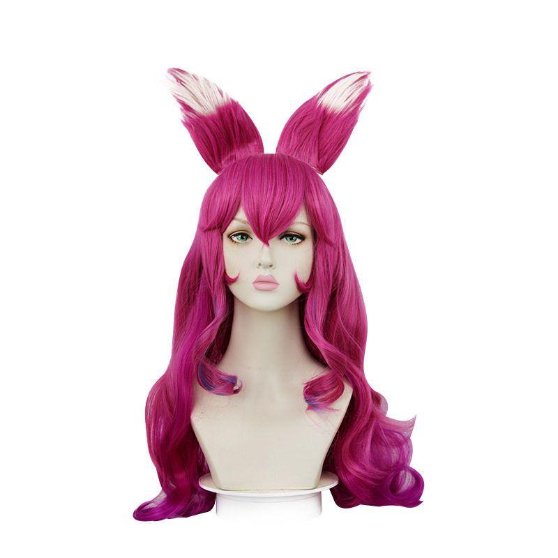 

League of Legends Spirit Blossom Cosplay Costume Nine-Tailed Fox Ahri Cosplay Outfit Complete Set Soul Lotus Wig One size fits all