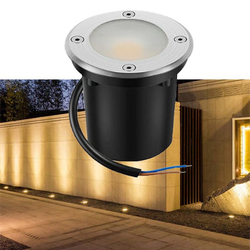 COB Anti-Glare Outdoor Recessed LED Ground Spotlight for Pathways and Courtyards