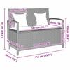 Garden Bench with Storage Space and Cushions Light Grey Poly Rattan