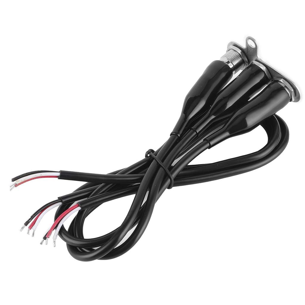 Motorcycle Handlebar Switch 12V Stainless Steel Motorcycle Handlebar Fog Light Switch Button LED Modification Bracket Control Push Button(Three